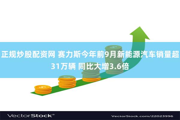 正规炒股配资网 赛力斯今年前9月新能源汽车销量超31万辆 同比大增3.6倍