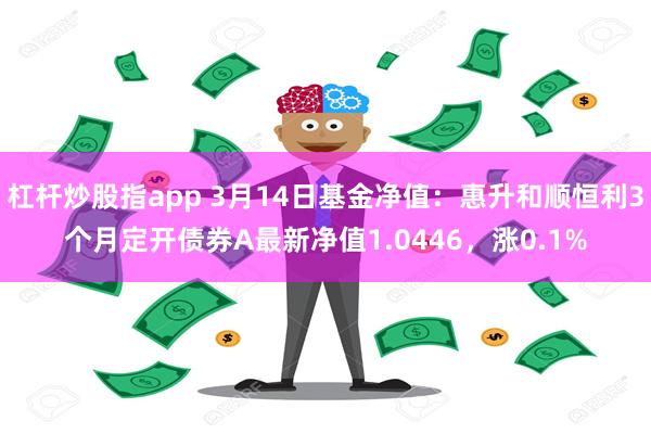 杠杆炒股指app 3月14日基金净值：惠升和顺恒利3个月定开债券A最新净值1.0446，涨0.1%